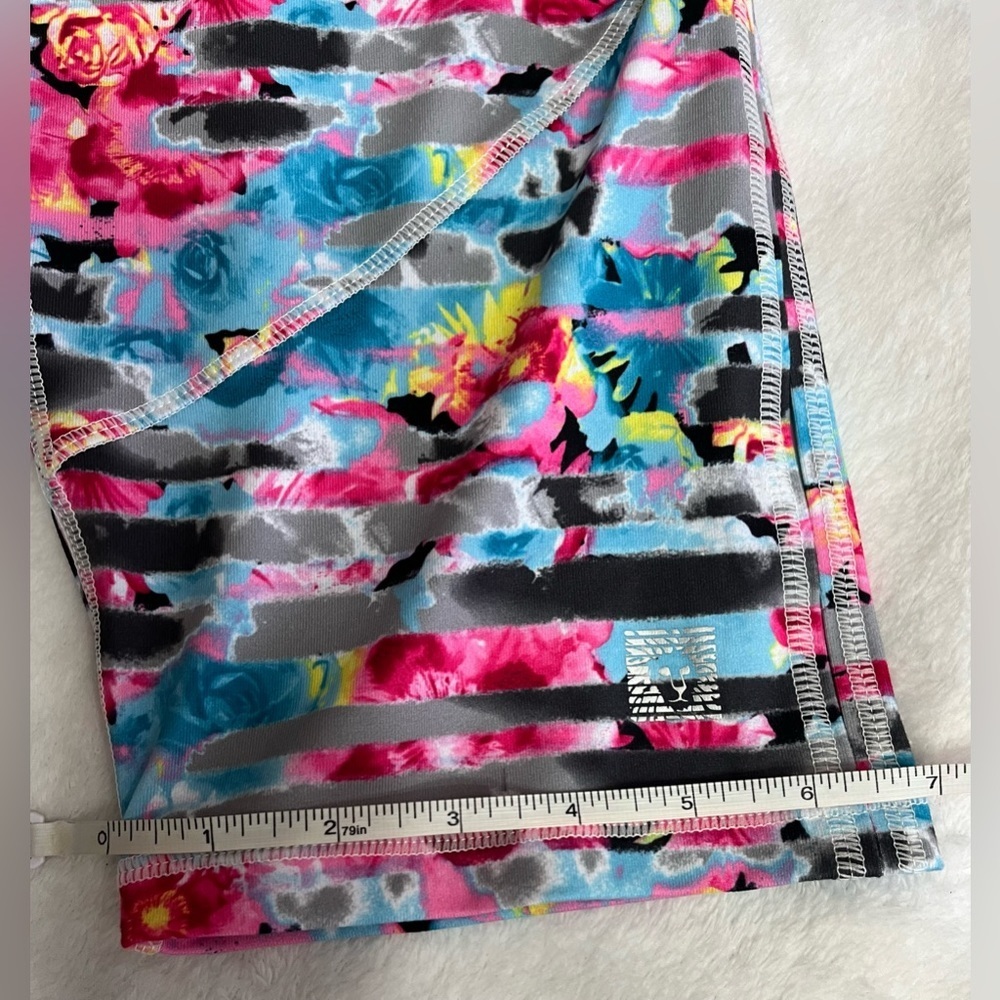 NWT Anne Klein sport 3X high rise cropped floral leggings - Picture 2 of 7
